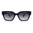 thumbnail image 6 of Mens Gentlemanly Urban Hipster Horn Rim Rectangle Plastic Sunglasses Black - Smoke, 6 of 8