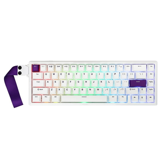Teclado para juegos EPOMAKER HE68 Hall Effect 8000 Hz Polling White