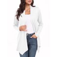 thumbnail image 4 of JWD Womens Casual Lightweight with Pocketes Long Sleeve Open Front Cardigan White-L, 4 of 6