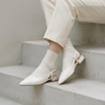 thumbnail image 5 of Cushionaire Women's Forever Pointed Toe Sling Back Dress Shoe +Memory Foam, Wide Widths Available, Cream Smooth, 5 of 19