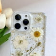 thumbnail image 4 of Real Dried Flowers iPhone Case for iPhone 11 12 13 14 15 16 17 Series, Floral Design Slim Soft TPU Phone Cover with Wireless Charging Support, Unique Handmade Protective Case, 4 of 7