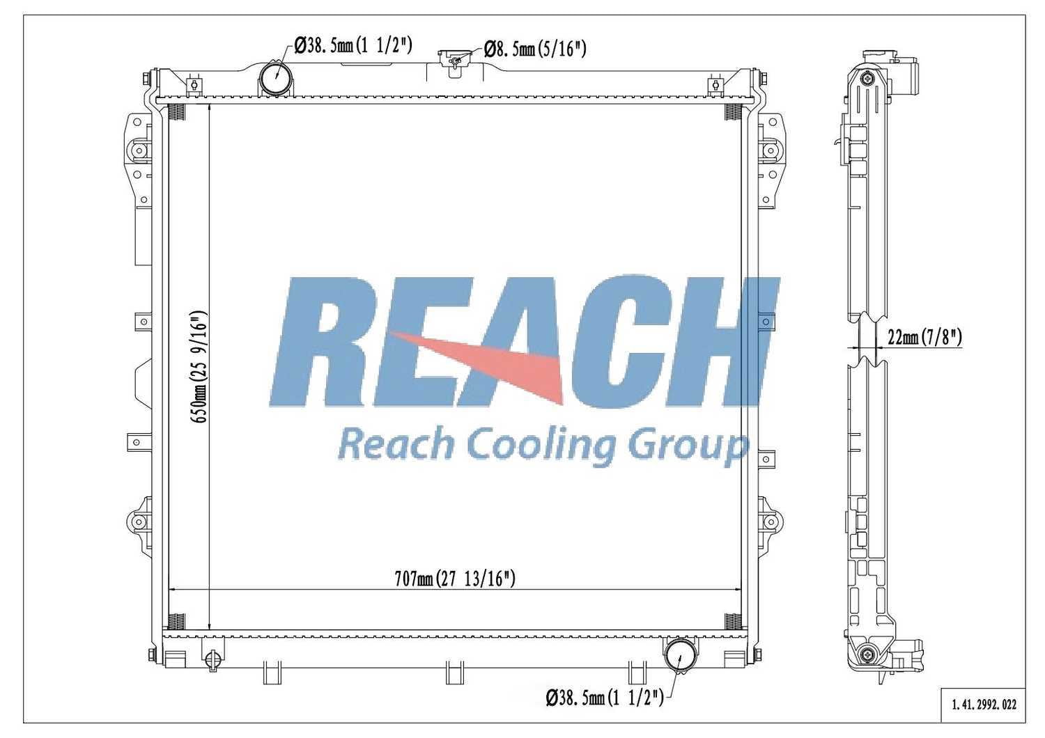 Reach Cooling 41-2992 Radiator
