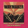 thumbnail image 2 of WAYMAKER Miracle Worker Promise Keeper Inspirational/Christian Tri-Blend Racerback Tank Top, Shocking Pink, Medium, 2 of 5
