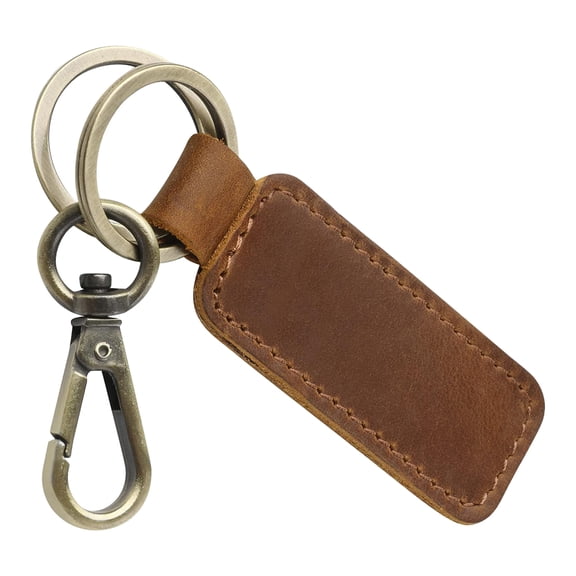 Januofit Genuine Leather Car Keychain, Universal Key Fob Keychain, Leather Key Chain Holder for Men and Women, JC306