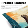 thumbnail image 2 of Sea Lion Stylish Velvet Throw Pillow Covers Inserts Set of 2 for Bed & Chair - Unique Patterns, 16x16, 18x18, & 20x20 Inches for Any Occasion!, 2 of 6