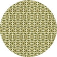thumbnail image 1 of Ahgly Company Indoor Round Patterned Olive Green Area Rugs, 5' Round, 1 of 6