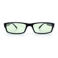 thumbnail image 4 of SA106 Mens Hippie Pimp Color Lens Narrow Rectangular Black Frame Sunglasses Green, 4 of 7