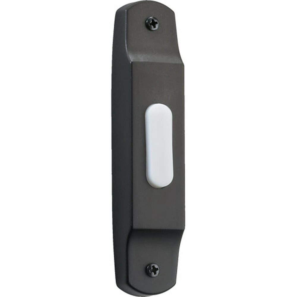 Quorum 730295 Basic Narrow Traditional Doorbell, Dark Bronze Old World Collection Button