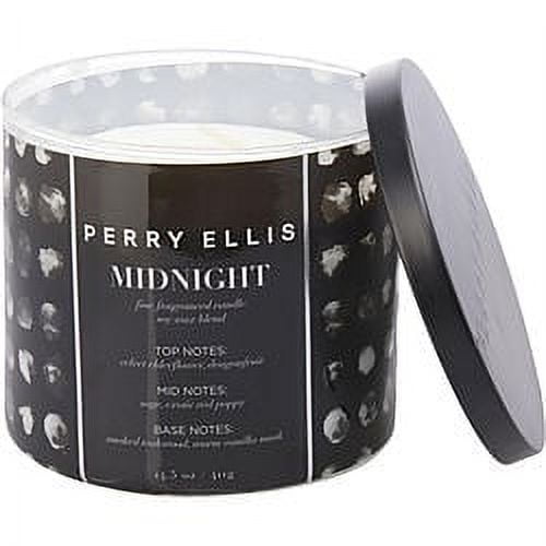 Perry Ellis 14.5 oz Soy Wax Blend 3 Wick Candle - Midnight