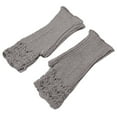 thumbnail image 7 of UJNDER Fingerless Gloves for Women Half Finger Winter Stretchy Knit Fingerless Mittens Unisex for Comfortable Wear Grey One Size, 7 of 7