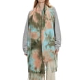 thumbnail image 4 of Women’s Tie-Dye Scarf Soft soft cozy-Like Winter Wrap Long Lightweight Shawl with Tassel Fashion Scarves,F, 4 of 5