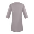 thumbnail image 5 of Camiseta holgada de cuello en V y manga 7/8 para mujer: mangas 7/8 de moda, corte relajado, tejido transpirable, 5 of 5
