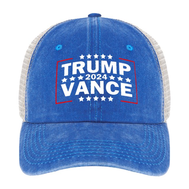 Electoral Trump Béisbol Malla Hueca Ajustable (azul)