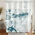 thumbnail image 5 of Mizhona Ocean Theme No Hook Shower Curtains with Snap in Liner，Whales Hookless Fabric Shower Curtain,71"× 86", 5 of 6