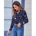 thumbnail image 4 of Zeagoo Button Down Shirts for Women Business Casual Printed Dressy Tops Long Sleeve Work Blouses Spring Shirts, 4 of 6
