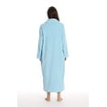 thumbnail image 3 of Just Love Plush Zipper Lounger Robe for Women (Light Blue, 2X), 3 of 4