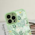 thumbnail image 3 of kmemek7-Compatible with iPhone 12 Pro Max Magnetic Matte Translucent Case [Luxury Shockproof MagSafe Case] [Cute Flower Pattern Hard Back Cover] iPhone 12 Pro Max Case for Women Girls-Green Floral, 3 of 4