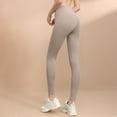 thumbnail image 6 of Celsior Cellulite Leggings Pants for Workout Running Athletic Sculpting Yoga Fitness Pants No Front Seam Leggings Resistance Band Leggings Scrunch Butt Lifting Leggings Workout Yoga Pants Khaki S, 6 of 8