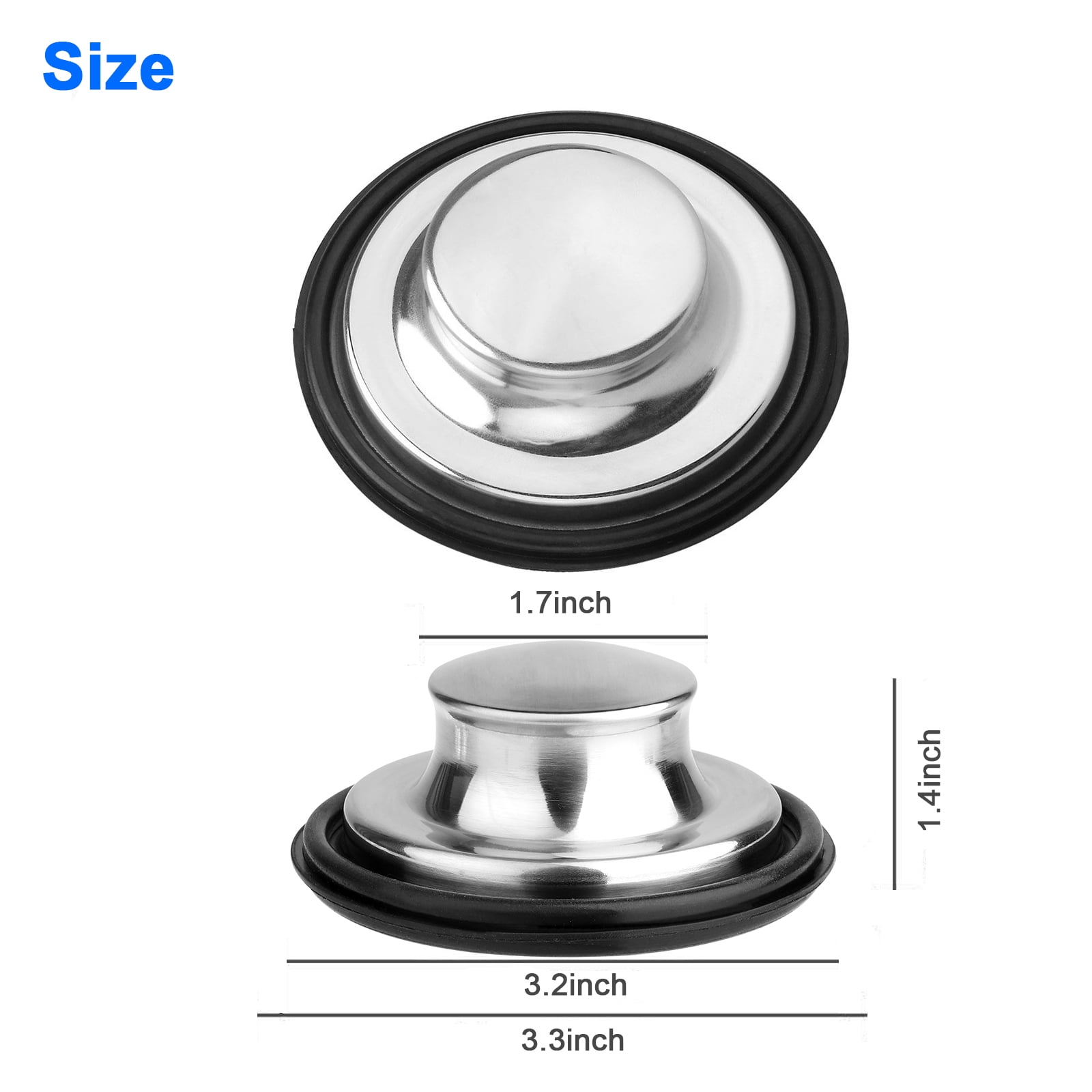 2PCS Kitchen Sink Stopper, Garbage Disposal Plug, Professional Stainless  Steel Drain Parts, Sink Drain Stopper, Anty Clogging Cover Fits Standard