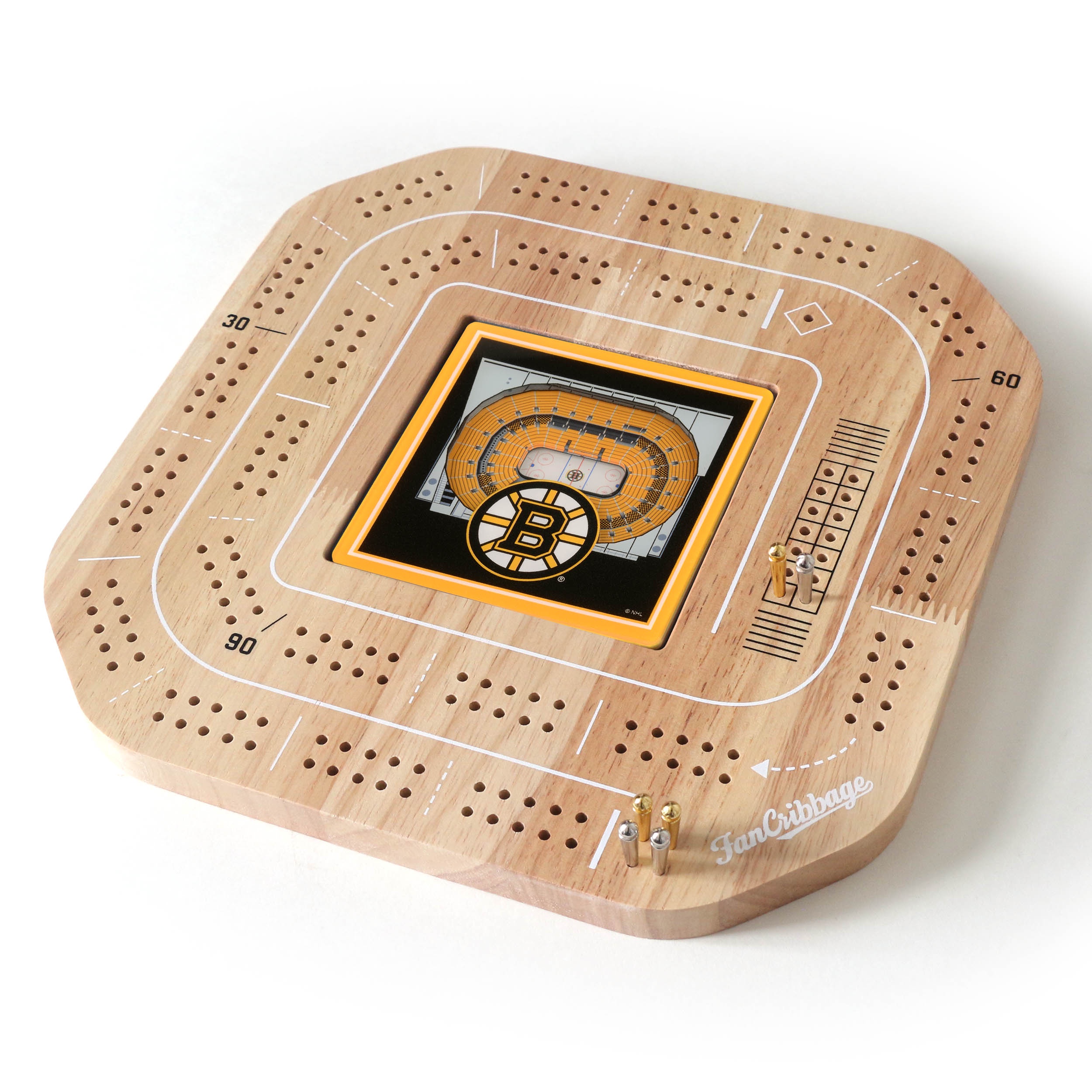 YouTheFan NHL Boston Bruins Stadiumview Cribbage