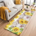 thumbnail image 2 of Farmhouse Sunflowers Area Rugs Collection 2'x6', Spring Country Watercolor Cow Floral Non Slip Indoor Rectangle Throw Runner Rug Floor Mat Carpet for Living Room Dining Table Bedroom Nursery, 2 of 9