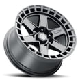 thumbnail image 2 of ICON ALLOYS RAIDER SAT BLK - 17 X 8.5 / 6 X 5.5 / 0 MM / 4.75" BS Fits select: 2007-2023 CHEVROLET SILVERADO, 1995-2023 TOYOTA TACOMA, 2 of 3