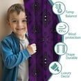 thumbnail image 3 of Blackout Kids Curtains,Purple Black Ornament Eye Pattern Childrens Insulated Curtains Set Of 2,Bedroom Essentials,Toddler Room Decor 42"x54", 3 of 5