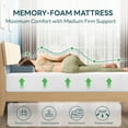 thumbnail image 6 of Soges King Size Hybrid Mattress, 10 Inch-Memory Foam & Pocket Coils Springs, Fiberglass Free, Medium Firm Comfort Mattress for Pressure Relief, Motion Isolation, CertiPUR-US, White+Blue, 6 of 9