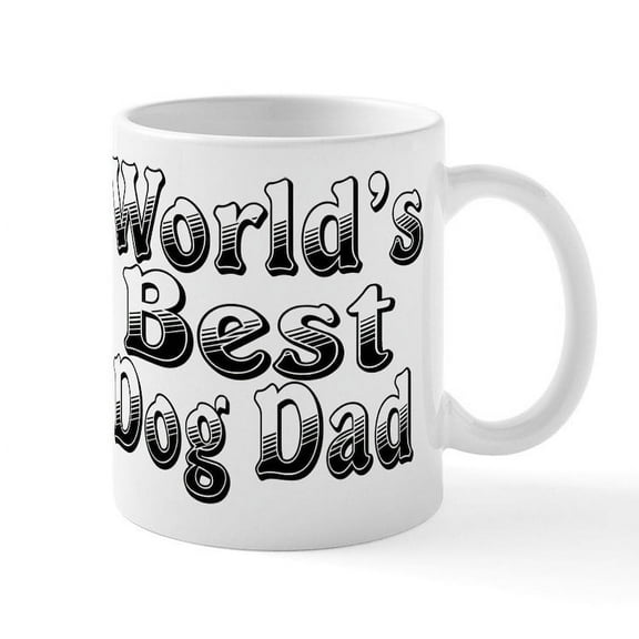 CafePress - WORLDS BEST Dog Dad Mug - 11 oz Ceramic Mug - Novelty Coffee Tea Cup
