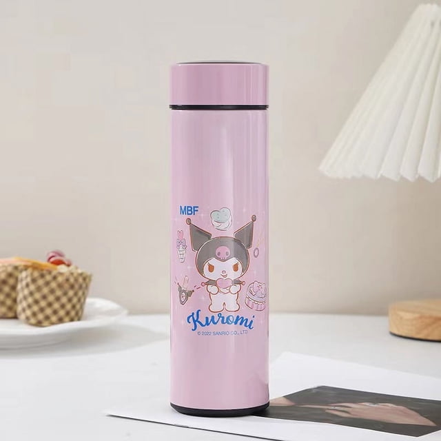 Venta al por mayor de fábrica de dibujos animados kt que rebota rosa led sanrio termo taza 304 taza de bebida de acero inoxidable hola gato
