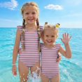 thumbnail image 7 of Abcomgle 3t Swimsuit Girls Ruffled Stretchy One Piece Girls Swimsuit Cute Striped Bathing Suits for Girls, 7 of 7