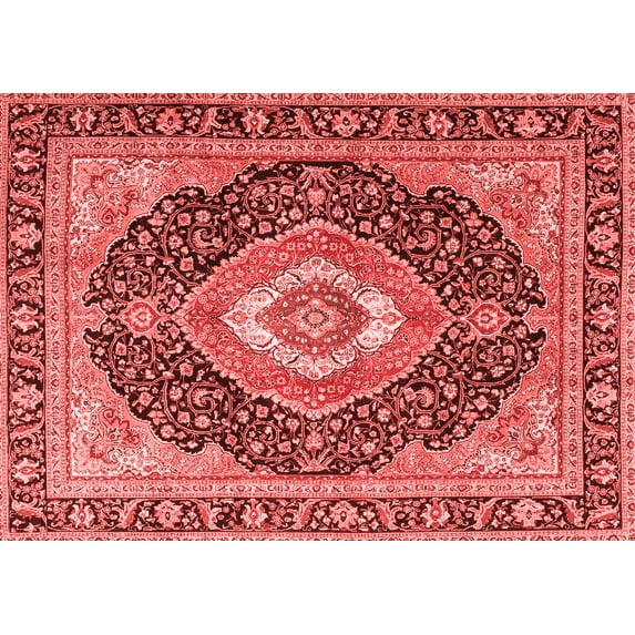 Ahgly Company Indoor Rectangle Medallion Red Traditional Area Rugs, 2' x 3'