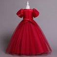 thumbnail image 6 of Wavsuf Flower Girls Dress Red Princess Dress Size 3-4 Years, 6 of 9