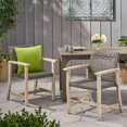 thumbnail image 4 of Toauuo Set of 2 Outdoor Wood Wicker Dining Chairs, Acacia Wood Patio Chairs with Hand-Woven Wicker Seating, 400 lbs Weight Capacity, Modern Outdoor Furniture for Patio Backyard Garden, 4 of 15