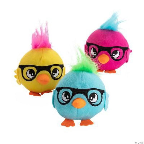 Stuffed Goofy Birds, Birthday, Party Favors, Toys, 12 Pieces