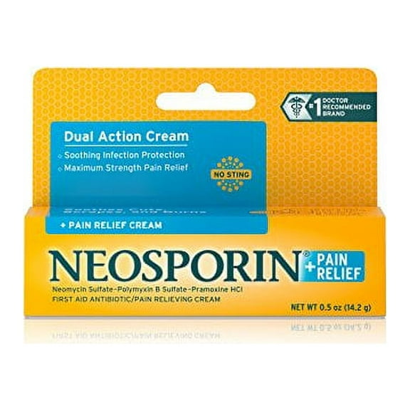 Neosporin Plus Pain Relief Cream, Maximum Strength (Pack of 2)