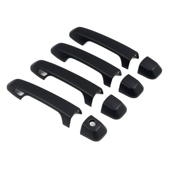 8pcs/set Exterior Door Handle Cover Trim With Smart Key Holes Fit for Toyota 4Runner 2010 2011 2012 2013-2023 Matte Black