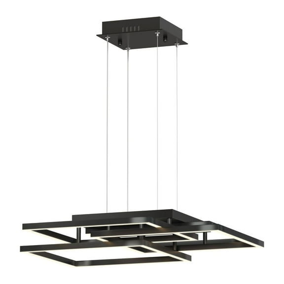E21516-BK-ET2 Lighting-Traverse-112W 1 LED Pendant-31 Inches wide by 5.75 inches high-Black Finish