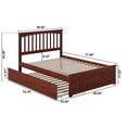 thumbnail image 7 of Bowery Hill Full Platform Bed with Trundle in Walnut, 7 of 7