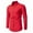 Red, variant on Aloohaidyvio George Men's Slim Fit Cotton Business Shirt Solid Long Sleeve Button Down Dress Shirts