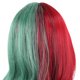 thumbnail image 3 of Peluca rizada larga roja y verde de moda para mujer, pelucas sintéticas para fiesta de Cosplay con flequillo, 66cm, 3 of 8