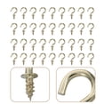 thumbnail image 3 of 100pcs Carbon Steel Screw-In Hooks Question Hanger Home Clothing Storage Hooks, 3 of 9