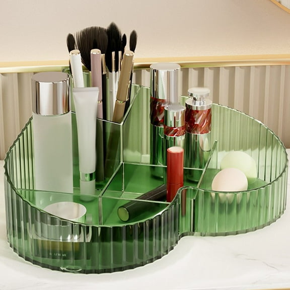 OATIPHO Green Makeup Countertop Organizer for Vanity Skincare and Cosmetic Storage