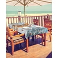 thumbnail image 2 of Outdoor Tablecloth with Umbrella Hole for Patio/Picnic/Party/Camping, Christmas Cow Waterproof Table Cloth Rectangle Table Cover Washable, Winter Oil Painting Cattle Pine Trees Berry (60"x 120"), 2 of 7