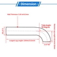 thumbnail image 4 of Codo de Mandril de 3.15″ OD 90° Longitud de 6" Tubería de Escape de Acero Inoxidable T304 Pulido L Tubería Extendida para Soldadura Pasamanos de Escalera Tono Plateado, 4 of 7