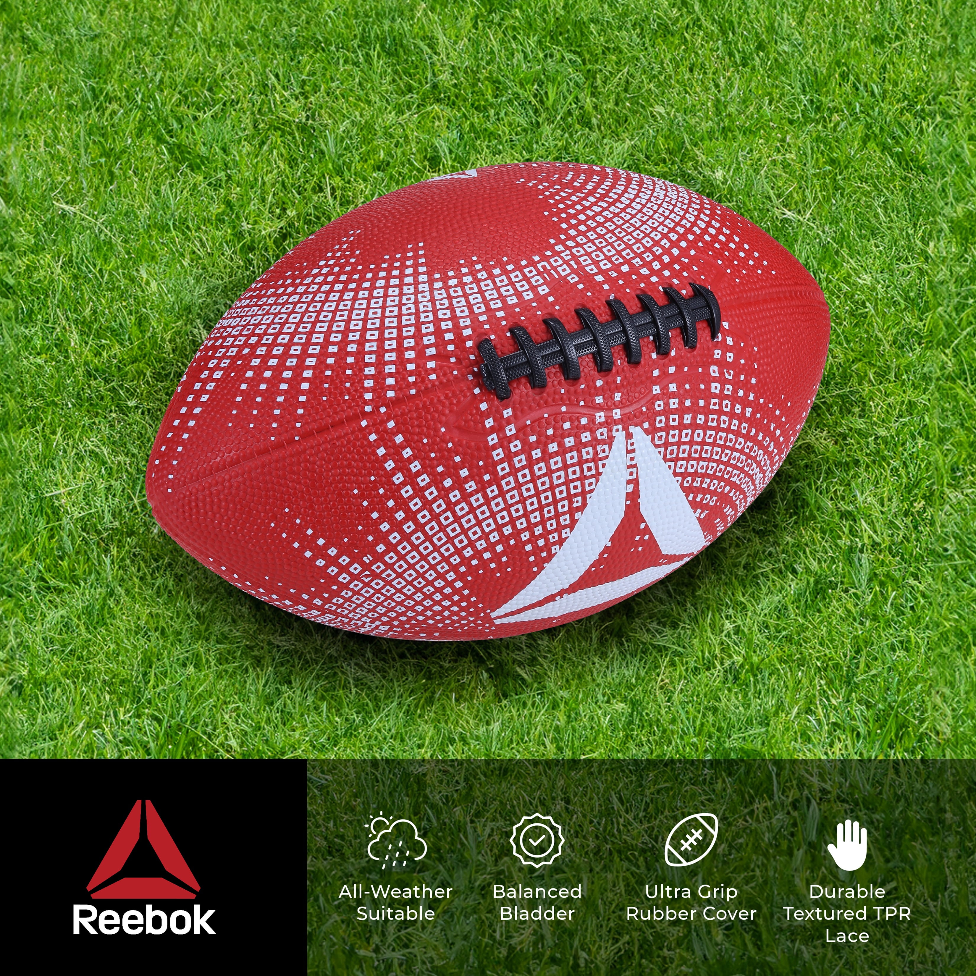 Reebok Delta Varsity Football - Sponge Cushion Rubber, Aerodynamic