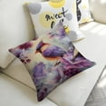 thumbnail image 5 of Dreamy purple flowers and birds Linen toss pillowcase Decoration pillowcase Gift preferred 20x20" Cushion cover 2 set Sofa pillowcase Sofa bedroom living room car, 5 of 8
