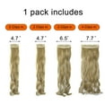 thumbnail image 3 of LELINTA 18"/24" Clip In Hair Extensions 4 PCS Long Straight Curly Wavy Hair Extension Hairpieces for Women Girls Hair Extension Ponytail  Full Head with 11 Clips, 3 of 5