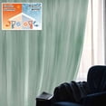 thumbnail image 5 of Green Blackout Curtains for Bedroom/Living Room, Pinch Pleated Black Out Curtains, Modern Abstract Art Ombre Striped Room Darkening Window Drapes with Hooks 2 Panels, 59"x70", 5 of 8