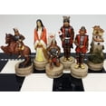 thumbnail image 4 of Japanese Samurai Warrior Chess Set BLACK  WHITE GLOSS BOARD 15" oriental, 4 of 8